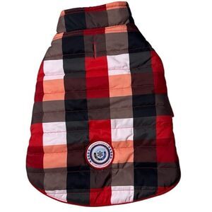 Dog Sherpa Plaid Cold Alert Technology Jacket. Size Small.